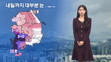 중부, 전북 시간당 1-3cm 눈…전국 강한 바람
