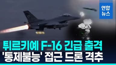 [영상] 흑해서 튀르키예 접근 '통제 불능' 드론…"F-16으로 격추"