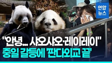 [영상] '마지막 판다' 떠난다…일본 팬들 '눈물의 작별'