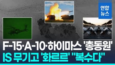 [영상] F-15·A-10 뜨자 IS 무기고 '화르르'…트럼프 "심각한 보복 중"
