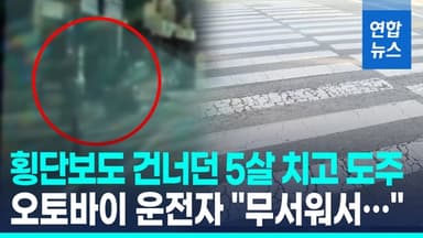 [영상] 청주서 5살 치고 도주한 오토바이 운전자 긴급체포…"무서워서"