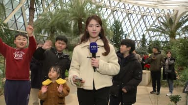 [날씨] 추위 누그러지고, 중부 비·눈 약간...실내 식물원 찾은 시민들