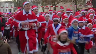 크리스마스 앞둔 유럽에선 '산타 달리기' 대회 잇따라