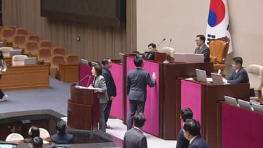 [현장영상+] 쟁점 법안 상정에 국민의힘 필리버스터 돌입...의장과 '고성 충돌'
