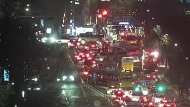 서울 강남구청역 인근 버스 등 10중 추돌사고