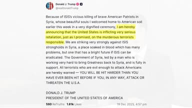 미국, 시리아 IS 겨냥 대대적 공습..."전쟁 시작 아닌 복수 선언"