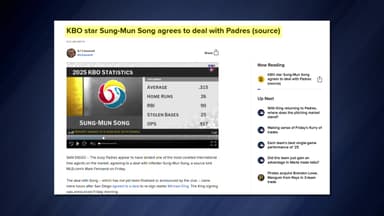 MLB닷컴도 '송성문 샌디에이고 계약 임박' 보도