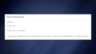 안성시 공도읍 일부 가스 공급 중단...2천8백여 세대 불편