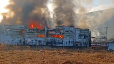 경기 포천시 인쇄공장서 큰불...대응 1단계 발령