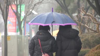 [날씨] 추위 누그러져, 전국 겨울비...오후에 서쪽 지역부터 시작