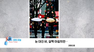 [포토오늘] 눈 대신 비, 살짝 아쉽지만...