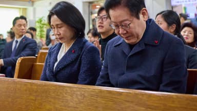 이 대통령, '옛 지역구' 인천 교회서 성탄 예배...명동성당 미사 참석