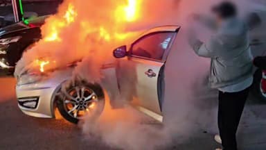 충남 서산서 LPG 차량 화재로 전소..."엔진 과부하 추정"