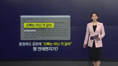 충북도 공문 속 "오빠는 아닌 거 같아"에 "황당" [앵커리포트]