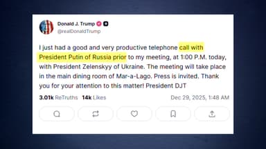 트럼프, 젤렌스키와 회동 앞두고 "푸틴과 생산적 통화"