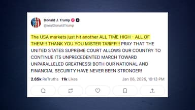 트럼프 "미 증시 사상 최고치, 관세 덕분"...대법 거듭 압박