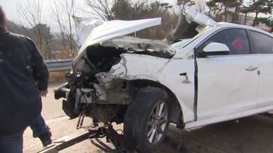 서산영덕고속도로 동시다발 사고 10여 명 부상...도로 살얼음 추정