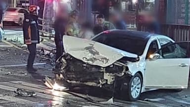 차량 충돌사고로 4명 부상...신호위반 운전자 입건