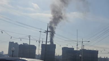 경기 수원 아파트 공사 현장서 화재..."콘크리트 양생 중 불"