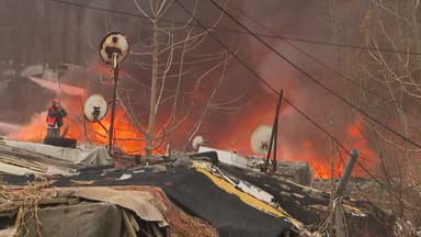 서울 강남 구룡마을에 큰불...아직도 불길 거세