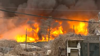 강남 구룡마을 불길 확산...소방 대응 2단계 발령