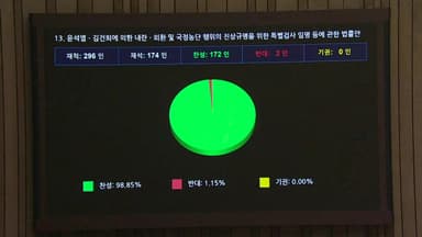 [현장영상+] '2차 종합특검법' 172명 찬성으로 통과