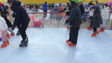 내일도 큰 추위 없어...도심 스케이트장 종일 '북적'