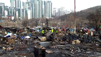 한파에 내몰린 구룡마을 주민들...화재 합동 감식