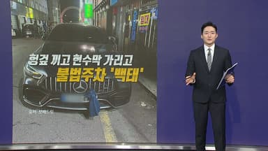 헝겊 끼고 현수막 가리고...불법주차 '백태' [앵커리포트]