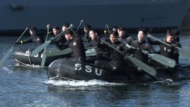 한파 뚫고 바다로...해군 심해잠수사 혹한기 훈련
