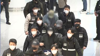[현장영상+] 캄보디아 스캠 피의자 73명 조금 전 국내 송환..."역대 최대 규모"