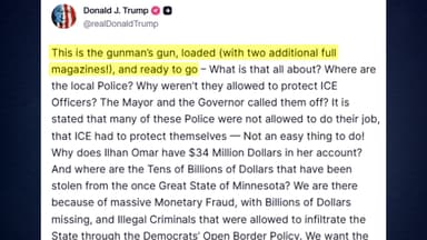 트럼프, '미네소타 총격사망' 사건에 연방요원 옹호