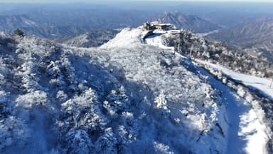 새하얀 겨울빛 내려앉은 무주 덕유산...설경 '절정'