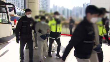 부산·울산 이송 캄보디아 사기 조직원, 영장심사 진행