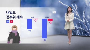 [날씨] 내일도 강력 한파 기승... 찬 바람 불며 종일 추워