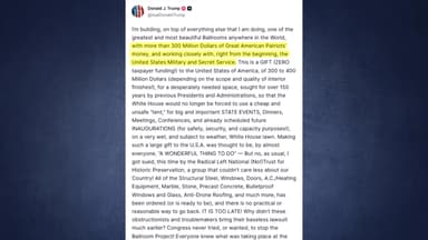 트럼프 "백악관 연회장 건설 상당히 진행...중단시 치명적"