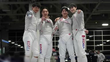 펜싱 남자 사브르 대표팀, 월드컵 단체전 우승...오상욱 2관왕
