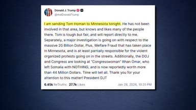 트럼프, 반정부 시위 확산 미네소타에 '국경 차르' 파견... 백악관이 통제 시도 해석