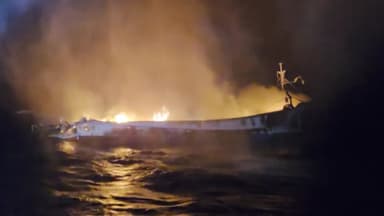 승선원 6명 어선에 화재...건조한 날씨에 산불도 잇따라