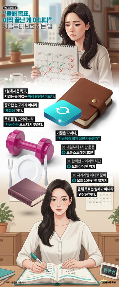 [AI그래픽뉴스] "올해 목표 아직 끝난 게 아니다"... 지금부터 만회하는 법