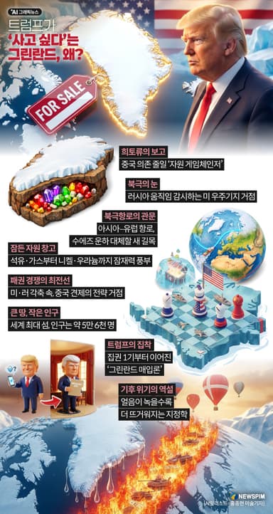 [AI그래픽뉴스] 트럼프가 '사고 싶다'는 그린란드, 왜?