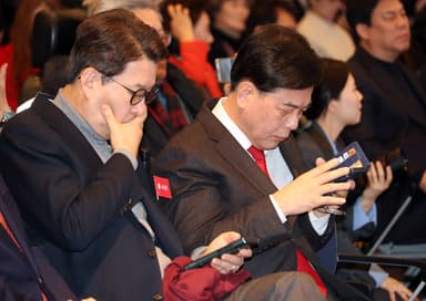 '한동훈 제명' 소식에 난장판 된 국힘 행사…고성, 욕설에 삿대질