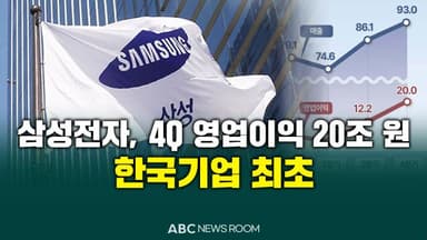 [오늘의 ABC 뉴스룸] 삼성전자, 4Q 영업이익 20조 원…한국기업 최초 外