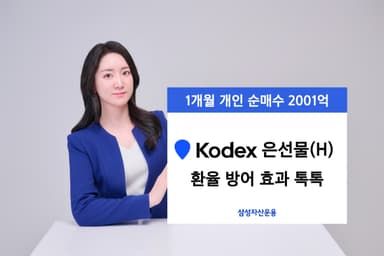 은값 급등·환헤지 효과까지···KODEX 은선물(H), 한 달 수익률 44%로 ETF 1위