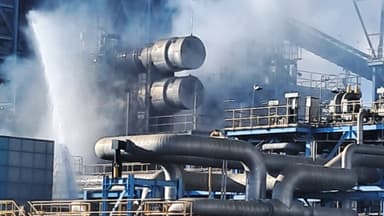 태안화력발전소 화재 1시간 50분 만에 완진…2명 화상