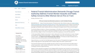 미 교통당국 "시카고 대중교통 치안 개선 못하면 지원 중단"