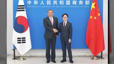 산업장관 7년 만에 방중…"FTA 2단계·희토류 논의"