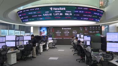 코스피, 장중 낙폭 줄여 4천선 공방…하이닉스 반등