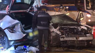 '종각역 3중 추돌' 택시운전자 긴급체포…약물 양성