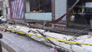 강풍에 간판이 머리 위로…의정부서 20대 행인 숨져